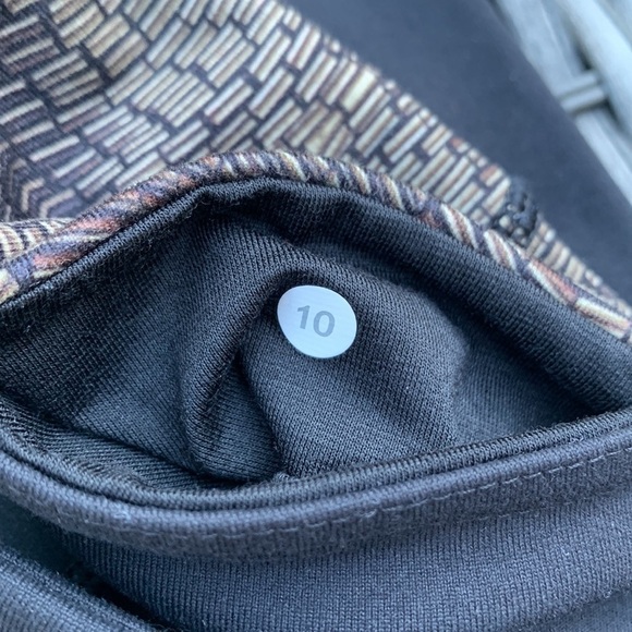 LULULEMON Wunder Under Pant *Full-On Luon - Golden Godess Cashew Multi / Black - Picture 14 of 14